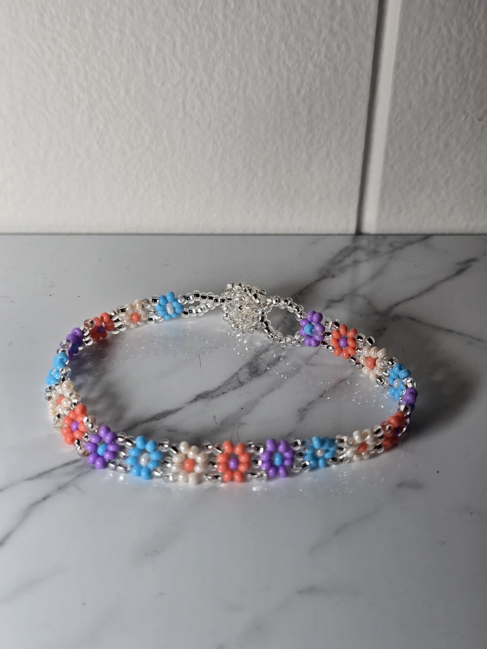 Huichol Beaded Flower Bracelet